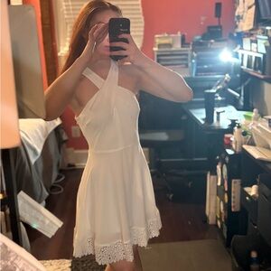 Express White Halter Dress